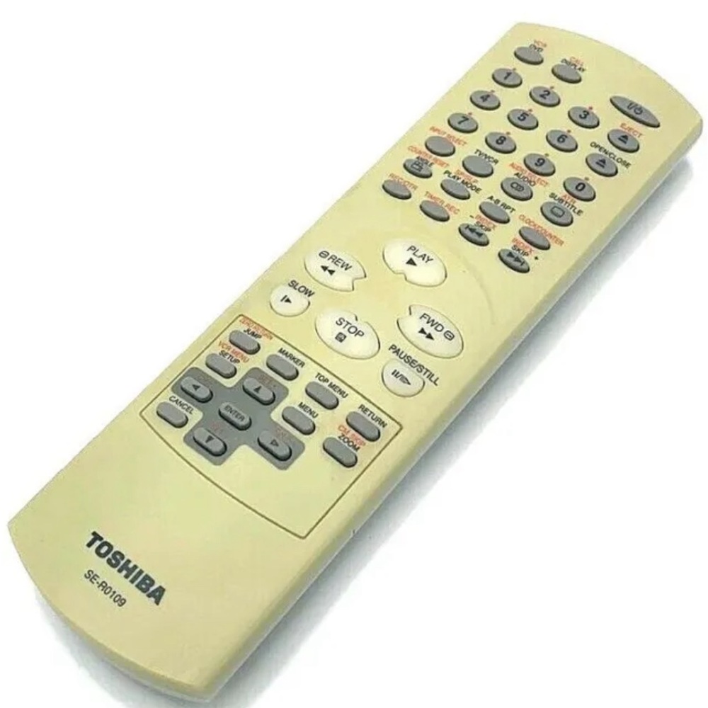 Genuine Toshiba SE-R0109 OEM Remote Control for VCR DVD Tested